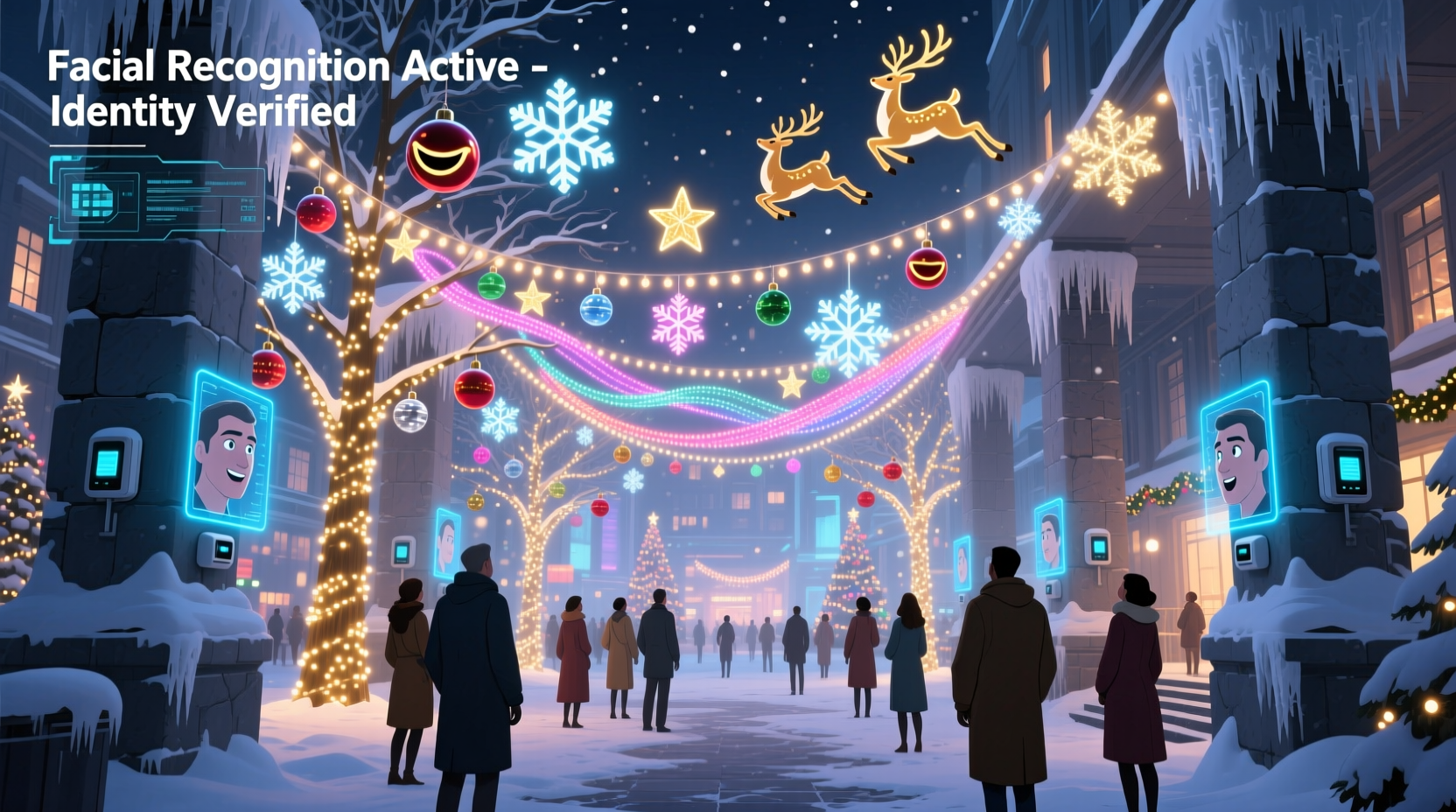 how to use facial recognition tech to trigger christmas light shows