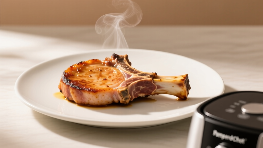 Crispy Bone-In Pork Chops in Pampered Chef Air Fryer