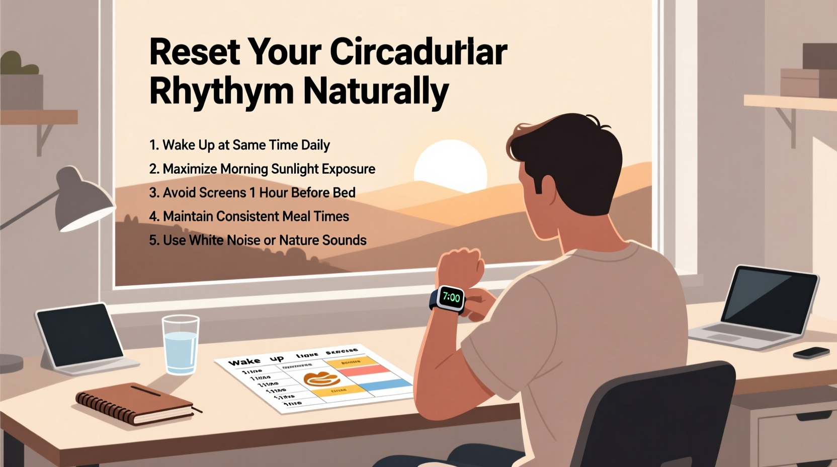 how to reset sleep schedule after vacation without melatonin