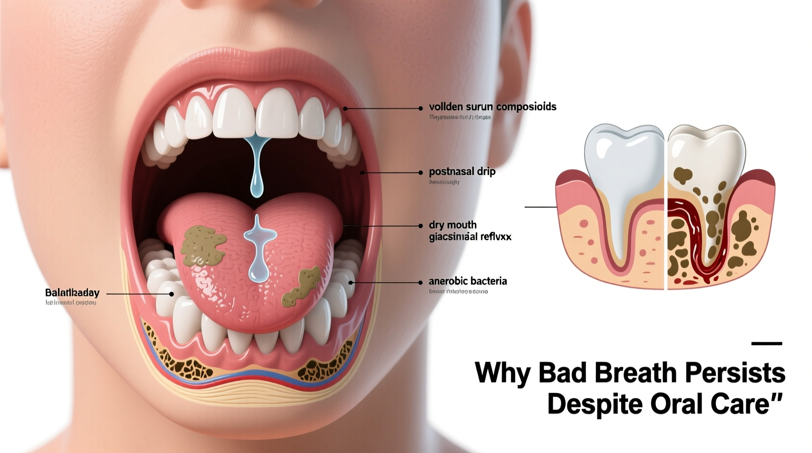 why does my breath smell bad even after brushing flossing and mouthwash