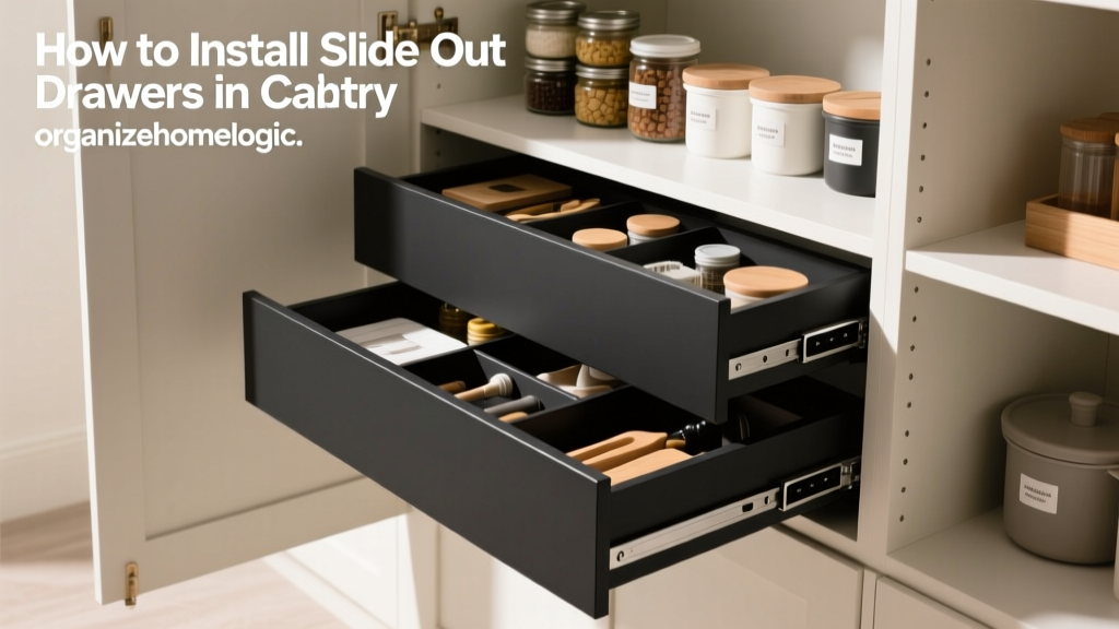How to Install Slide Out Drawers in Pantry Cabinets