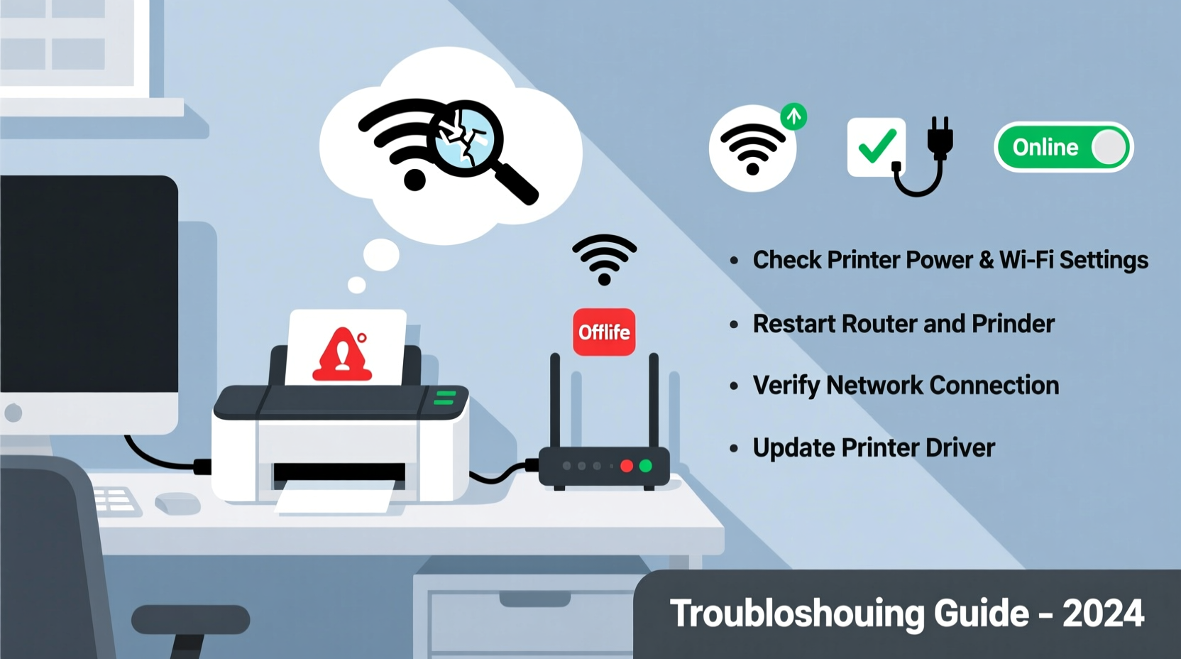 Why Is My Printer Offline When Connected To Wifi Connectivity ...