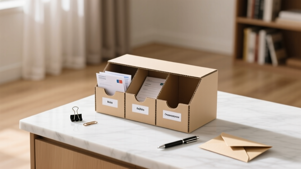 How to Make a Cardboard Mail Sorter Organizer
