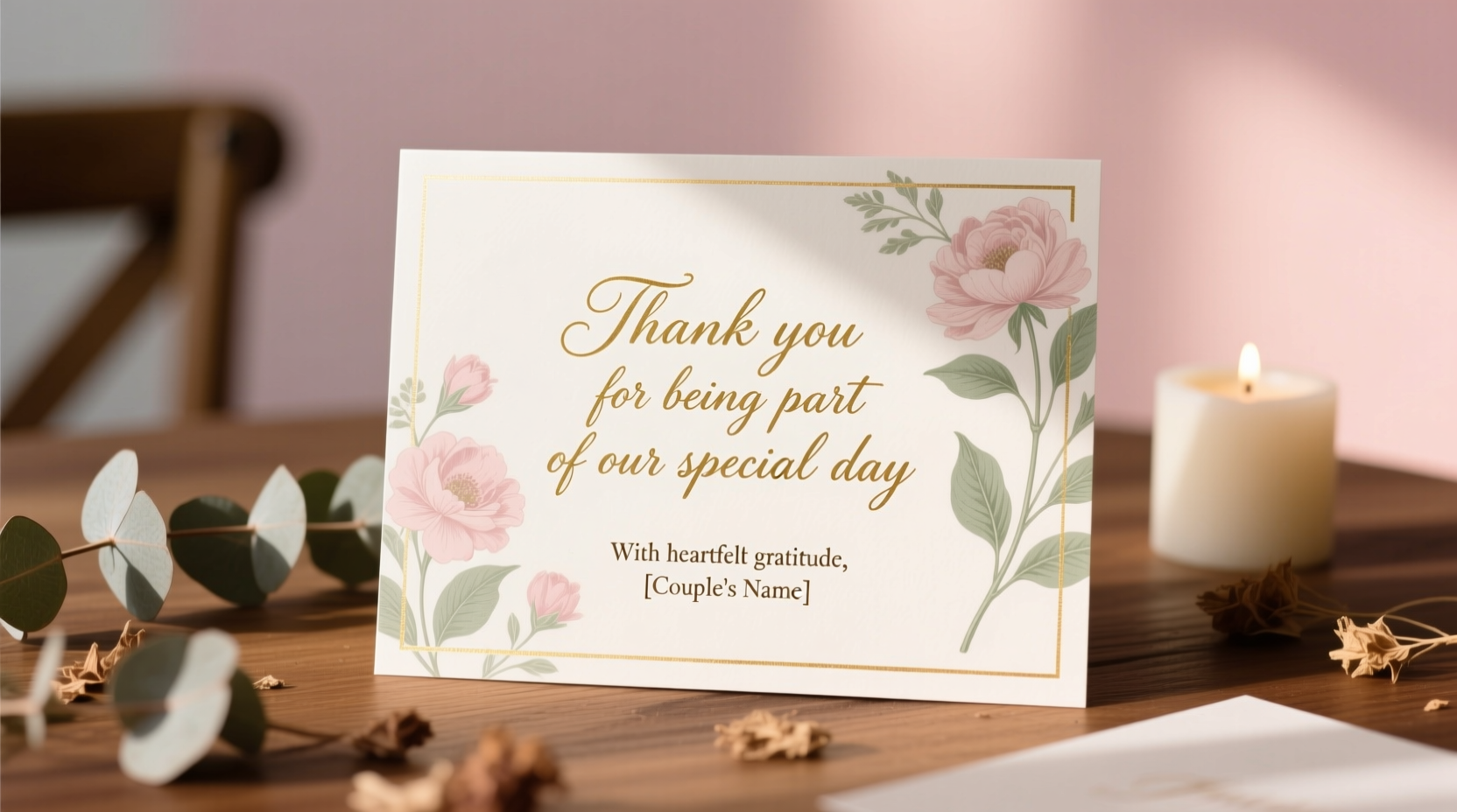 what to write inside wedding thank you cards
