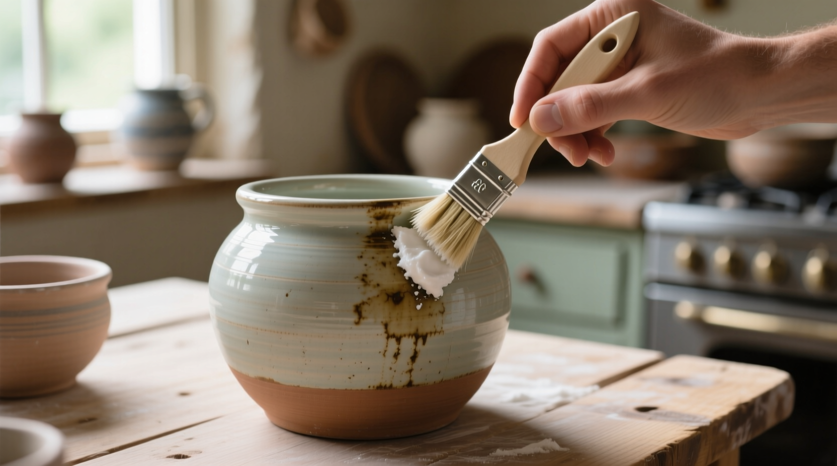 Remove Hard Water Stains from Ceramic Pots Safely