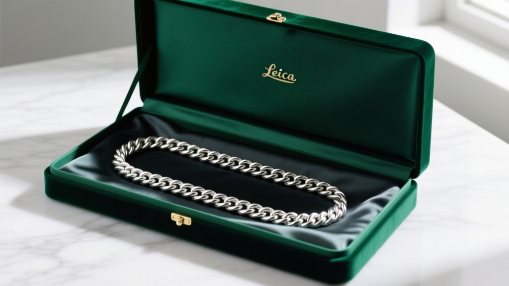 Elegant open velvet gift box revealing a heavy 18-inch 925 sterling silver rope chain resting on dark charcoal satin fabric