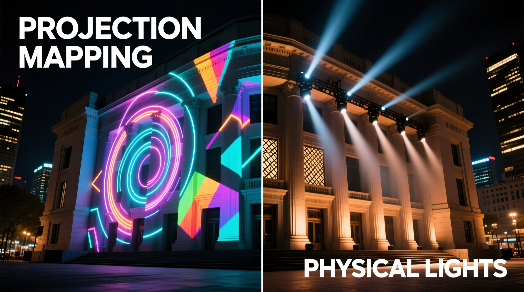 projection mapping vs physical lights which delivers the most wow factor