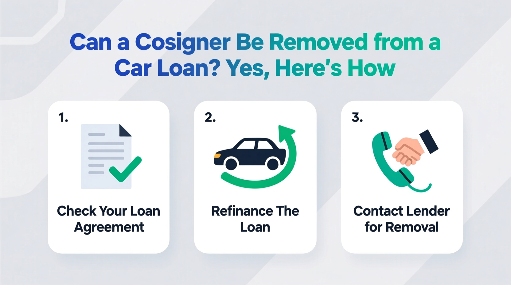 can a cosigner be removed from a car loan