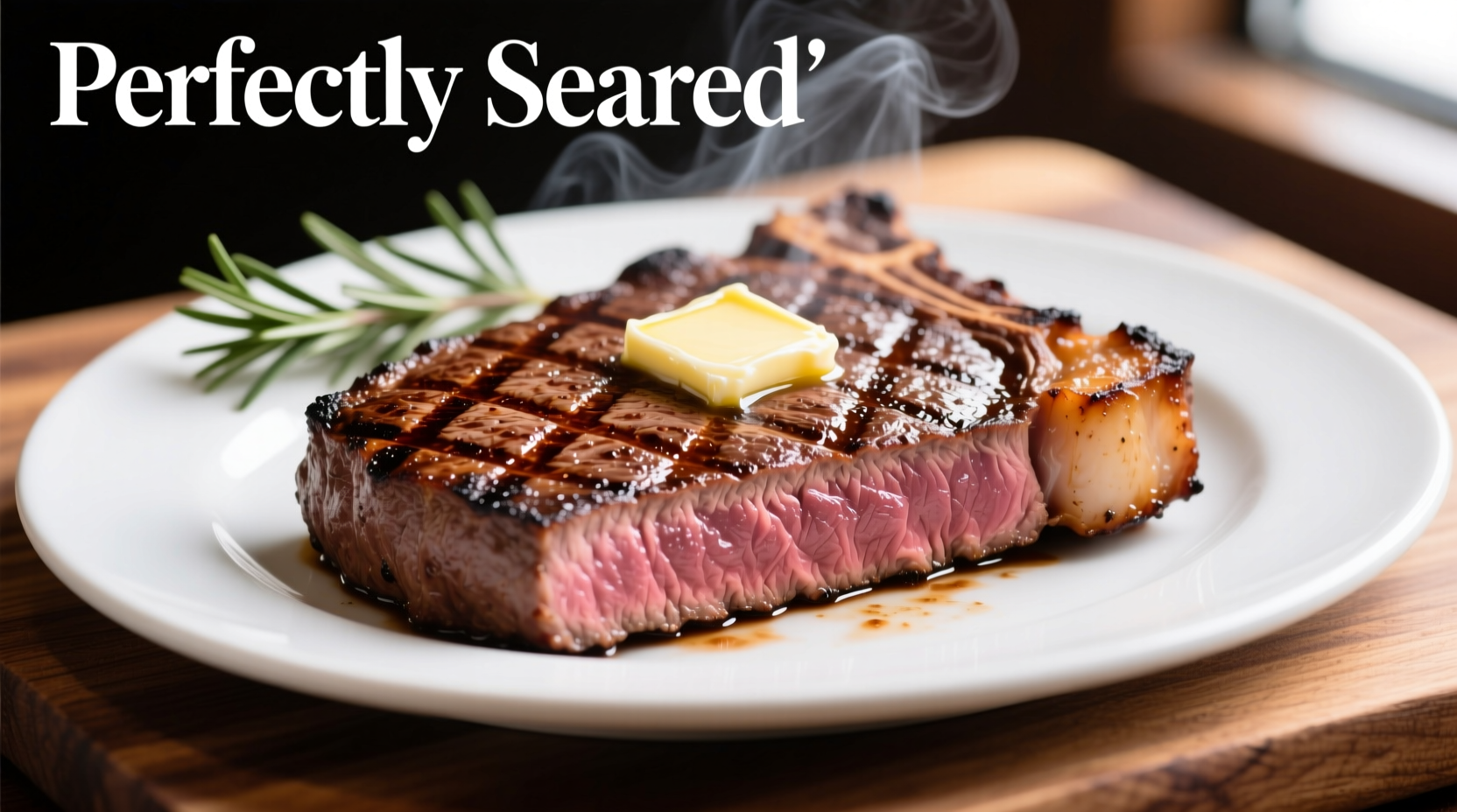Perfectly seared flap steak with grill marks