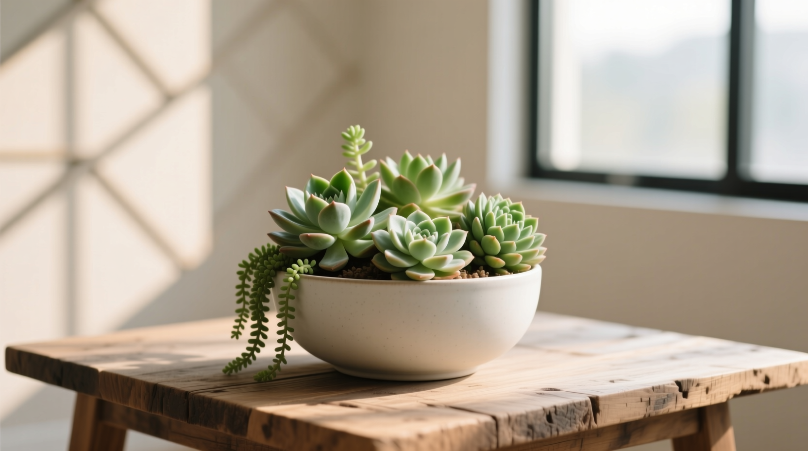 bowl with succulents