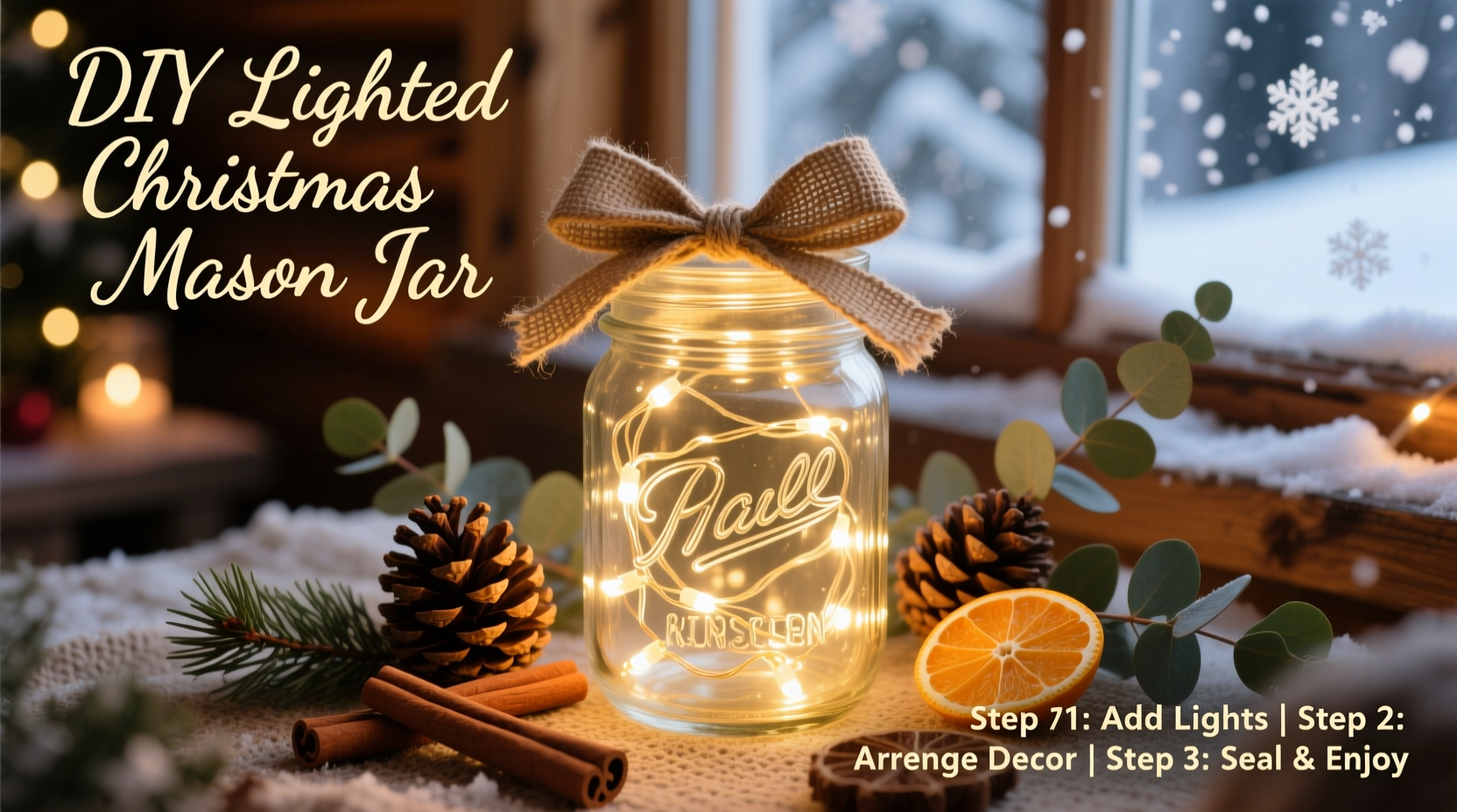 how to make your own diy lighted christmas mason jar decorations