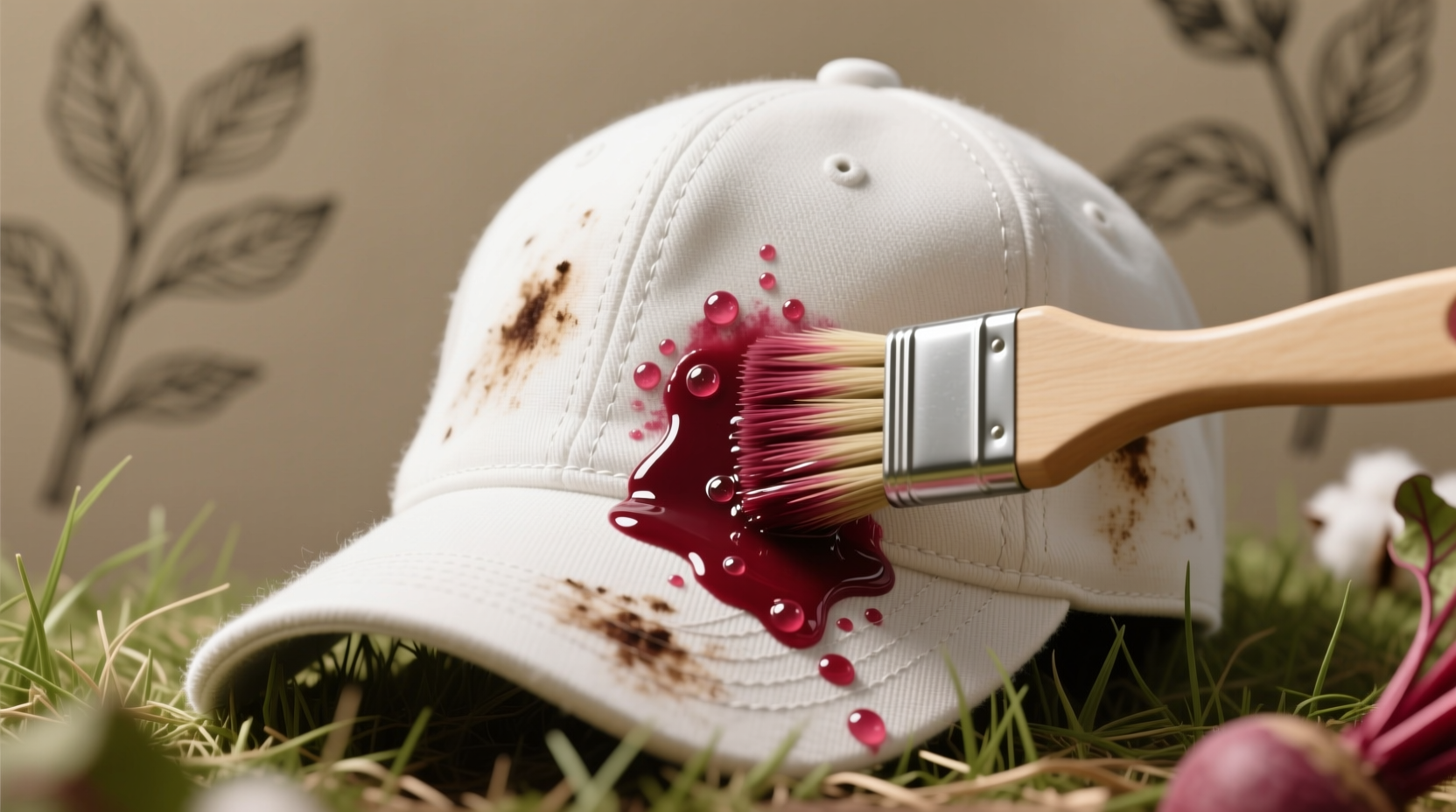 eco friendly grass stain removal for cotton caps