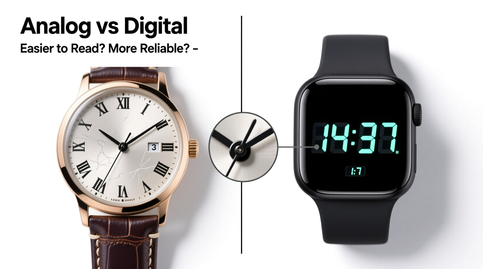 analog watch vs digital which is easier to read and more reliable