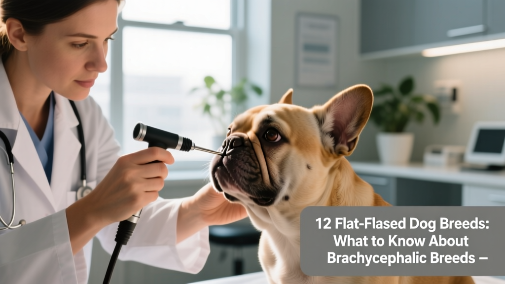 A veterinarian gently examining a French Bulldog's airway using an endoscope to assess for BOAS