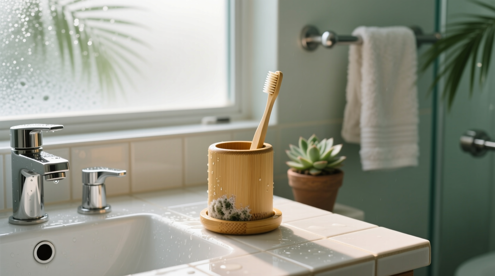 eco friendly cleaning tips for bamboo toothbrush holders