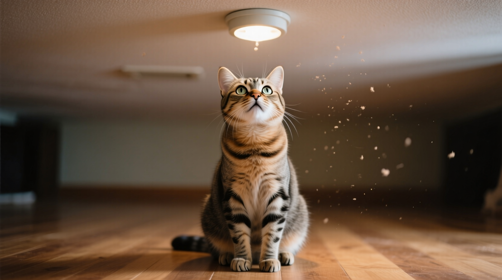 why does my cat stare at the ceiling and is it normal behavior