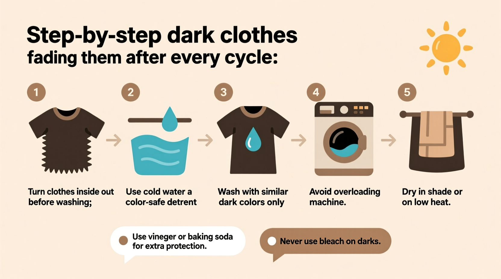 how to wash dark clothes without fading them after every cycle