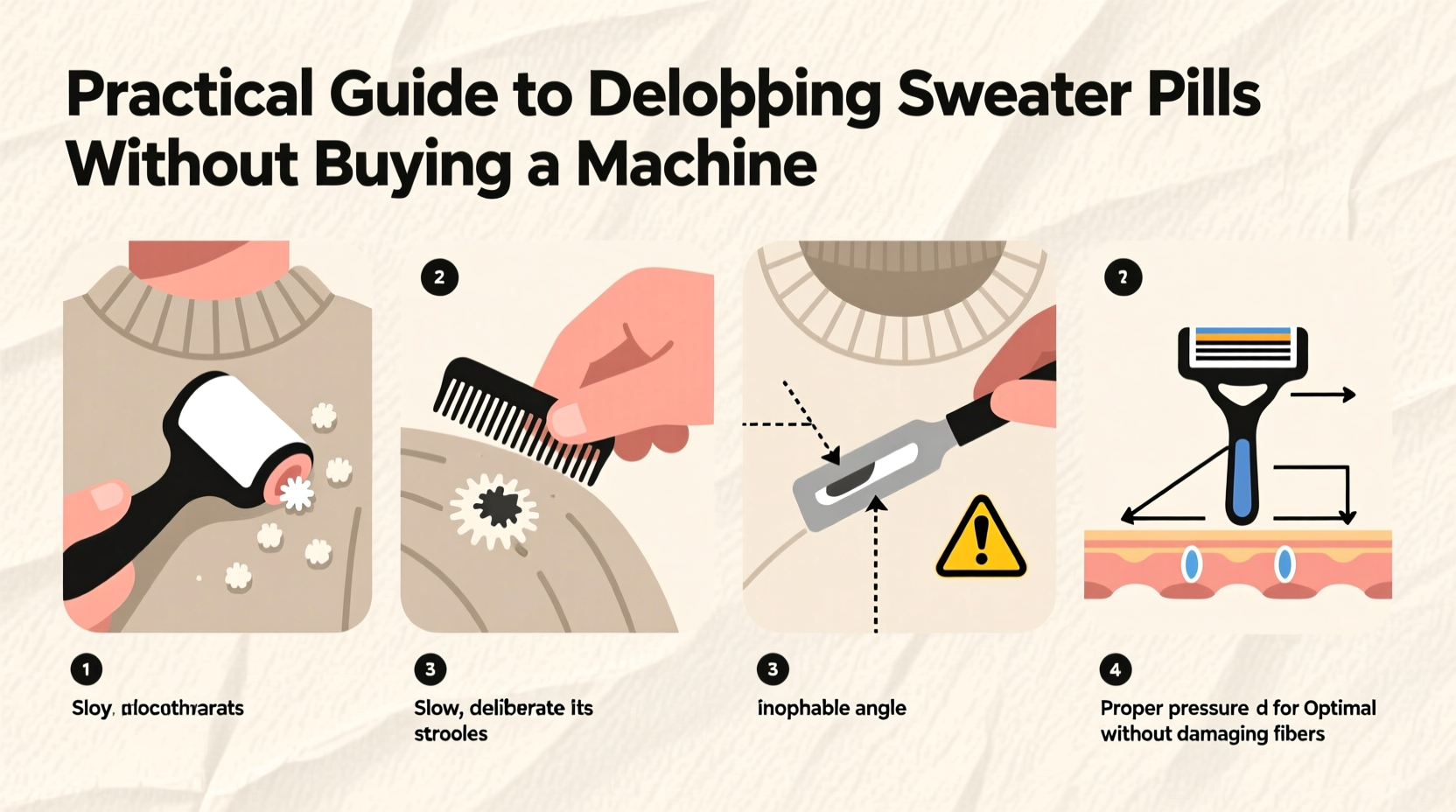 practical guide to deblobbing sweater pills without buying a machine
