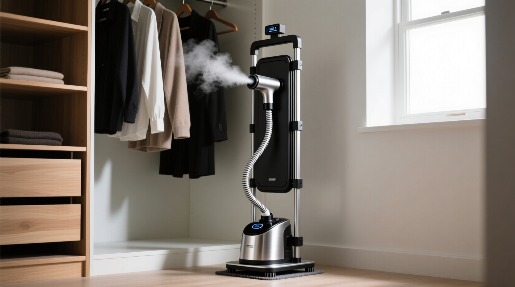 foldable garment steamer vs handheld wand for closets