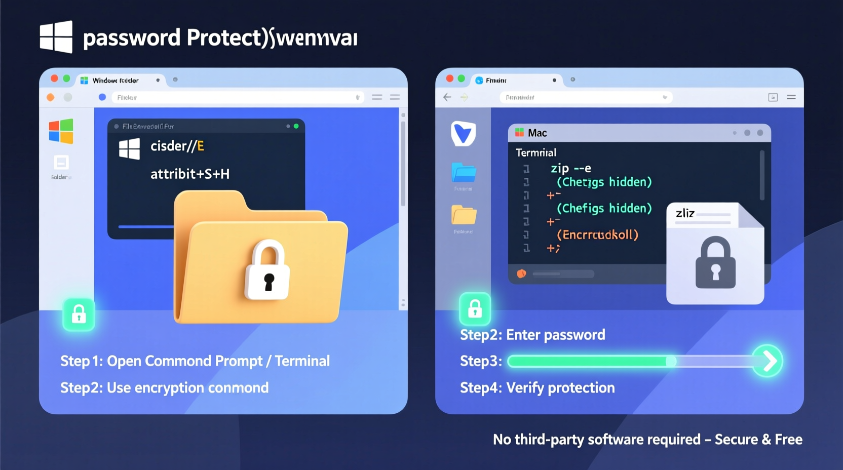 how to password protect a folder on windows or mac without software