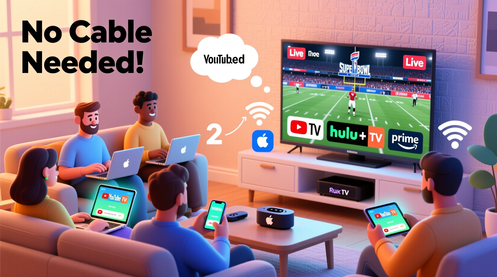 how to watch the super bowl without cable