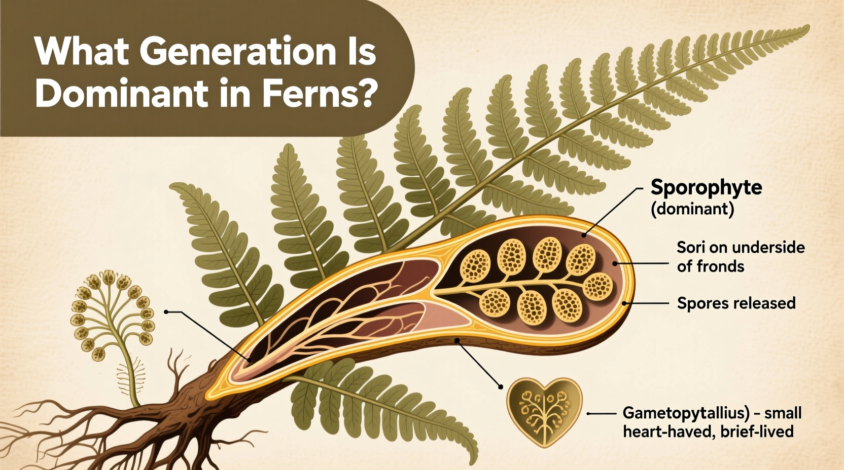 Sporophyte Dominance in Ferns Explained