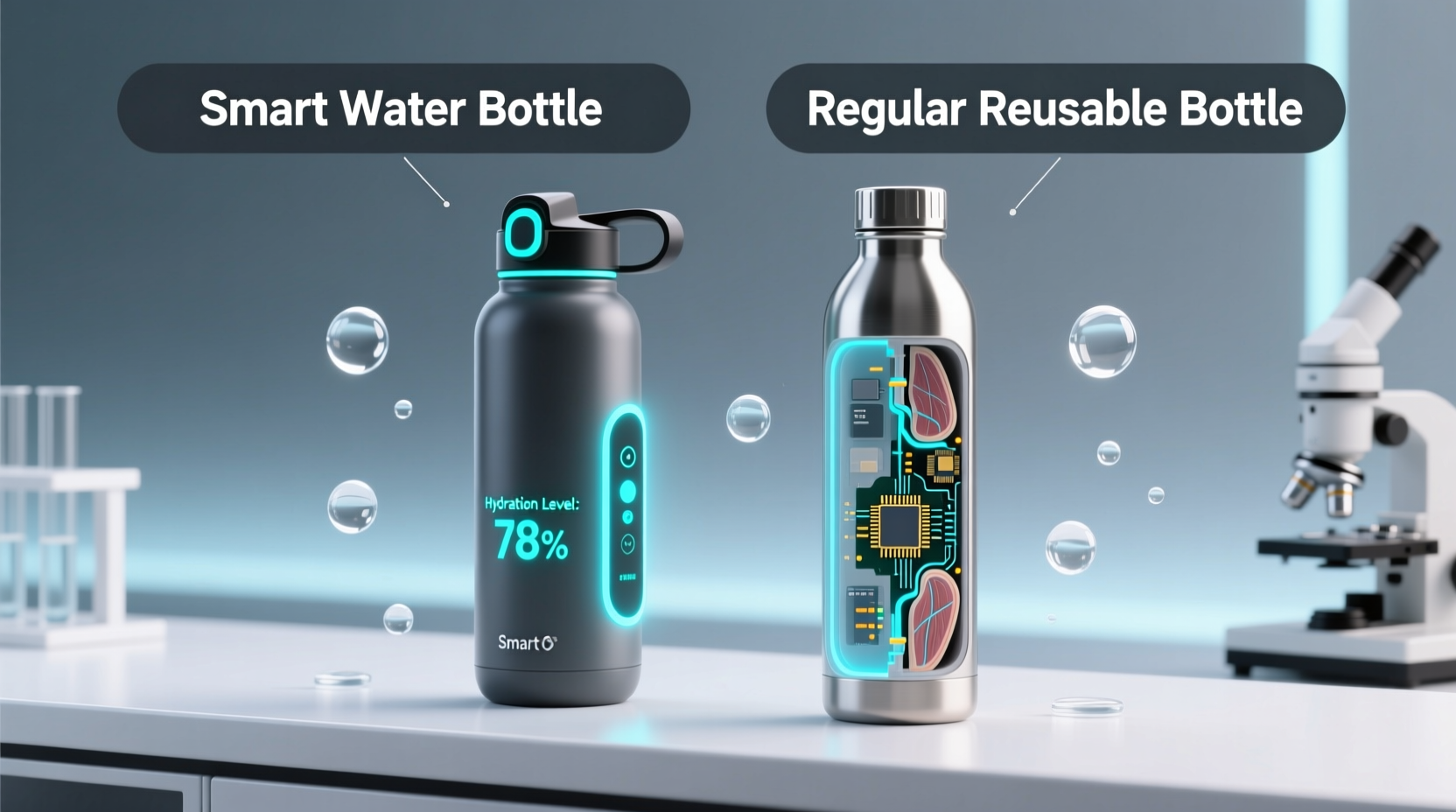 smart water bottle vs regular reusable which keeps you hydrated more effectively