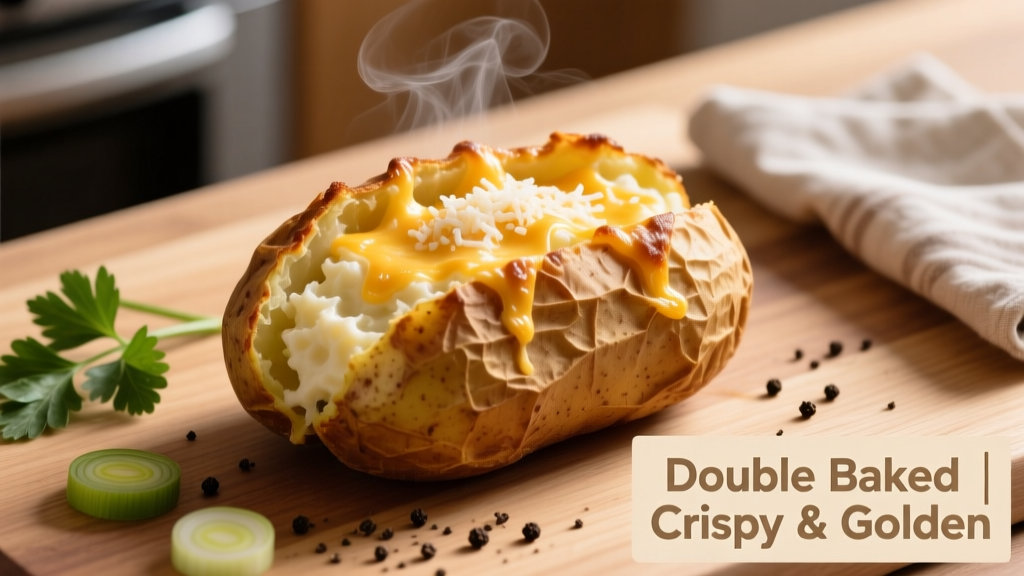Double Baked Potato in Air Fryer (Crispy & Light!)