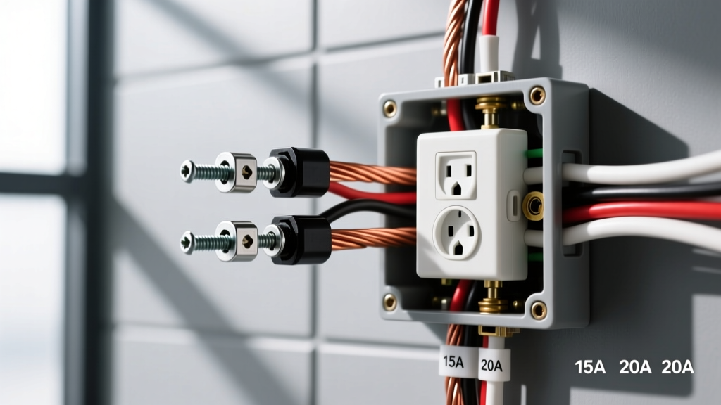 Receptacle Electrical Wiring: 15A vs 20A Sizing and Termination Guide