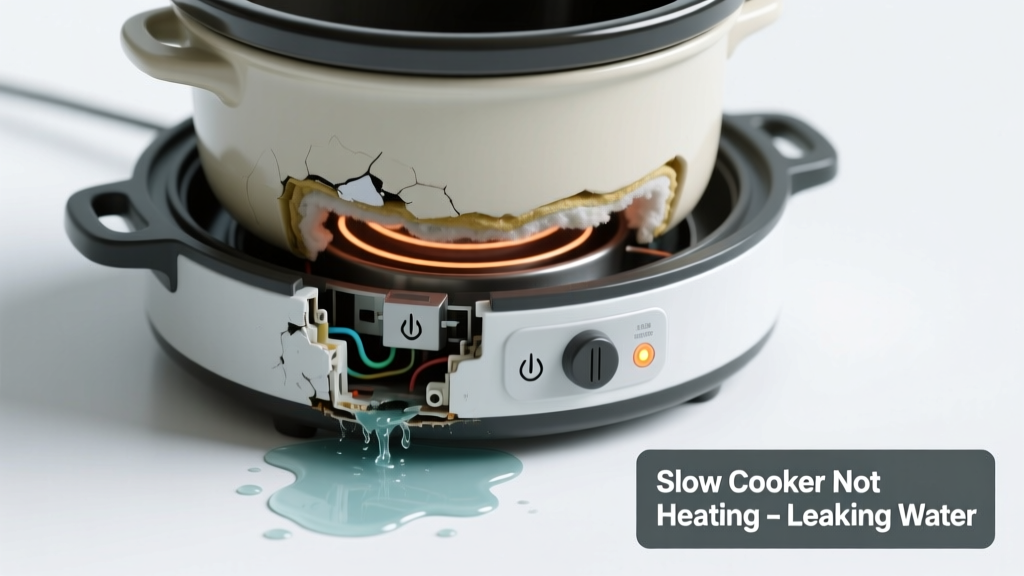 Slow Cooker Not Heating & Leaking Water: Quick Diagnosis
