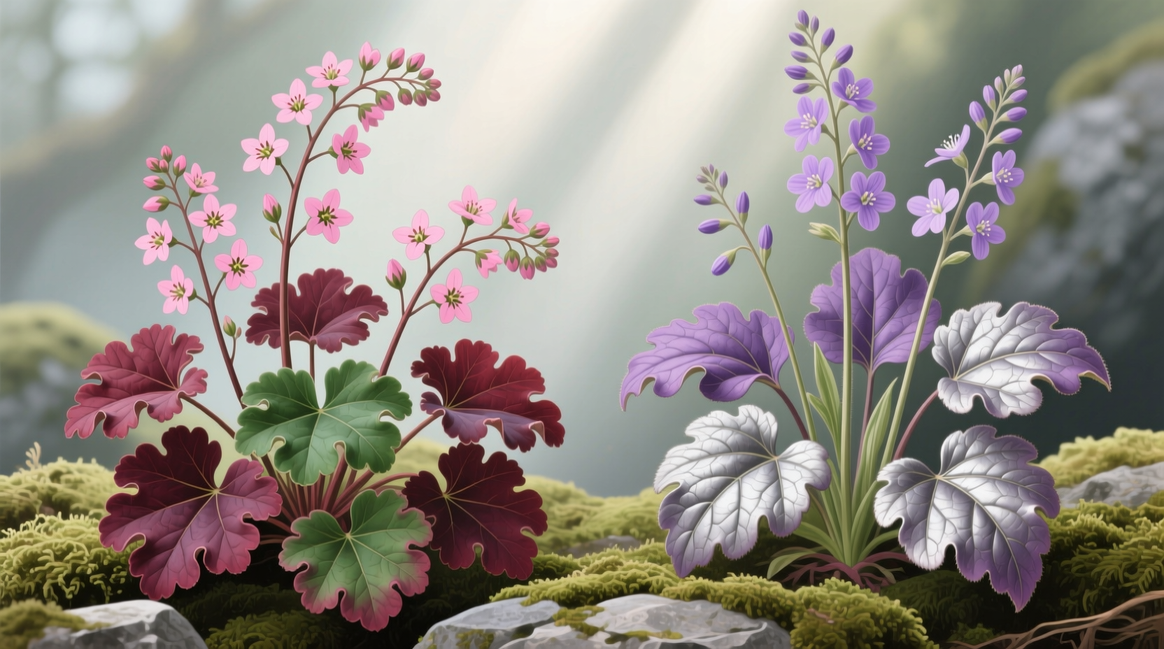 heuchera and heucherella