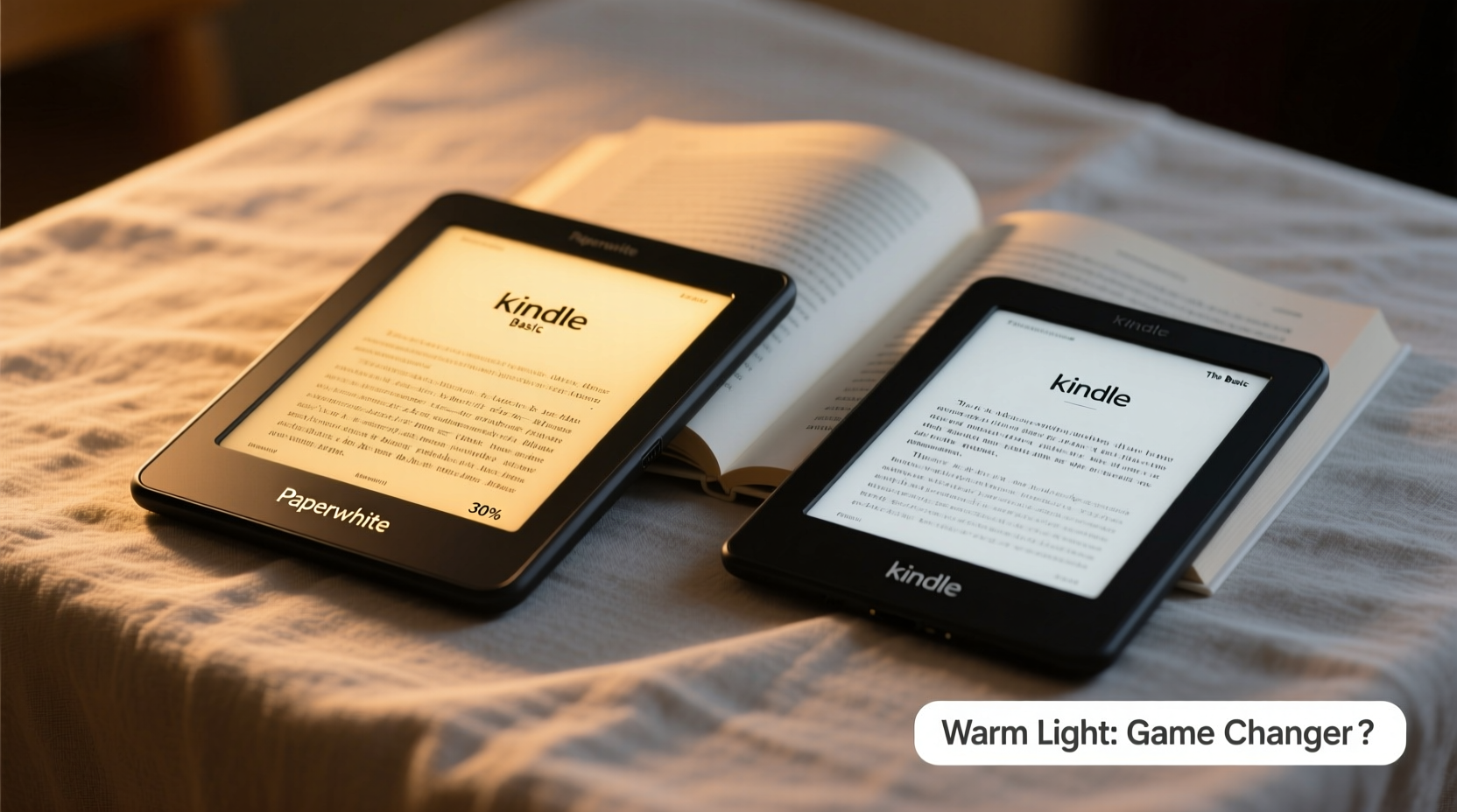 kindle paperwhite vs basic is the warm light adjustment a game changer for reading