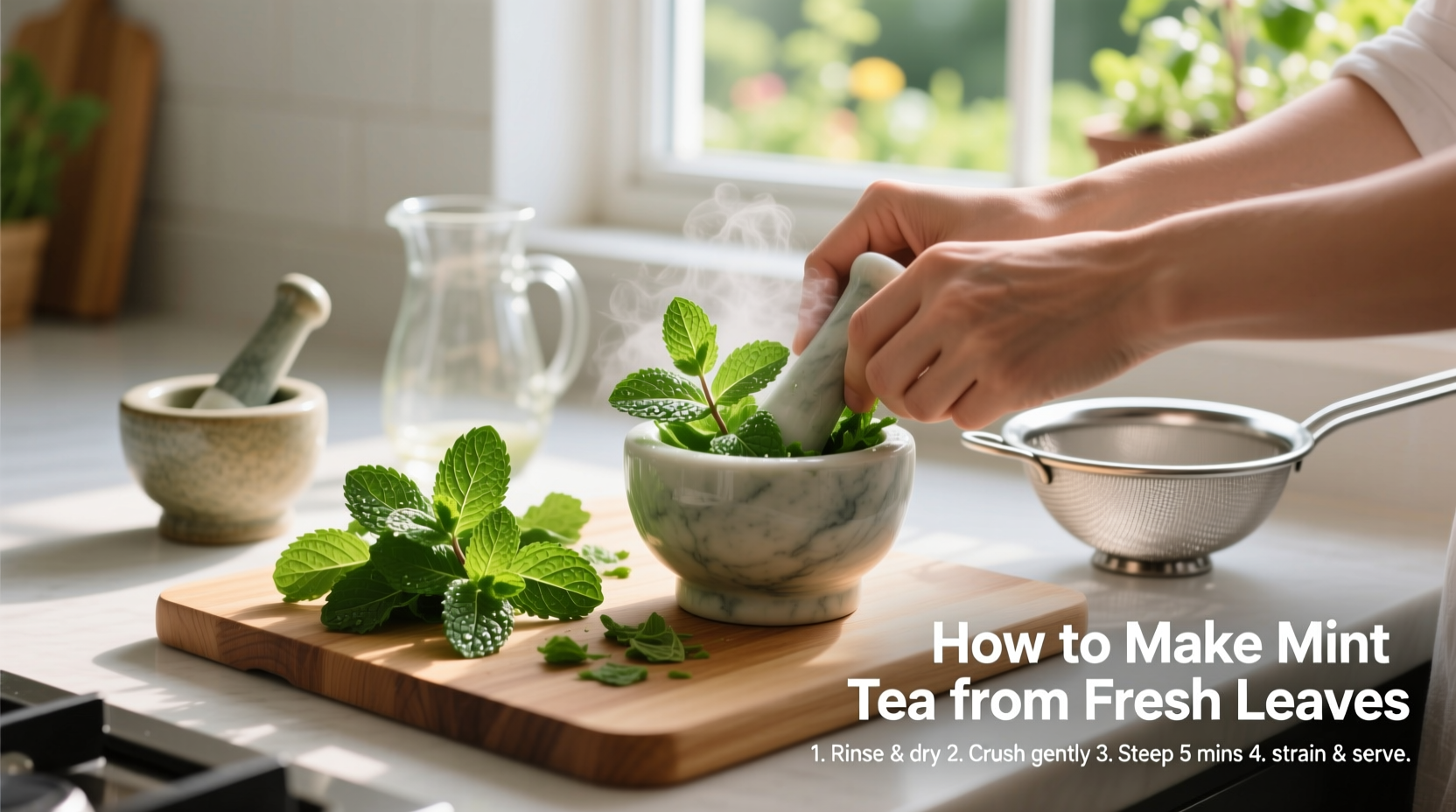 5 Steps to Perfect Mint Tea | TheHomeSprouts
