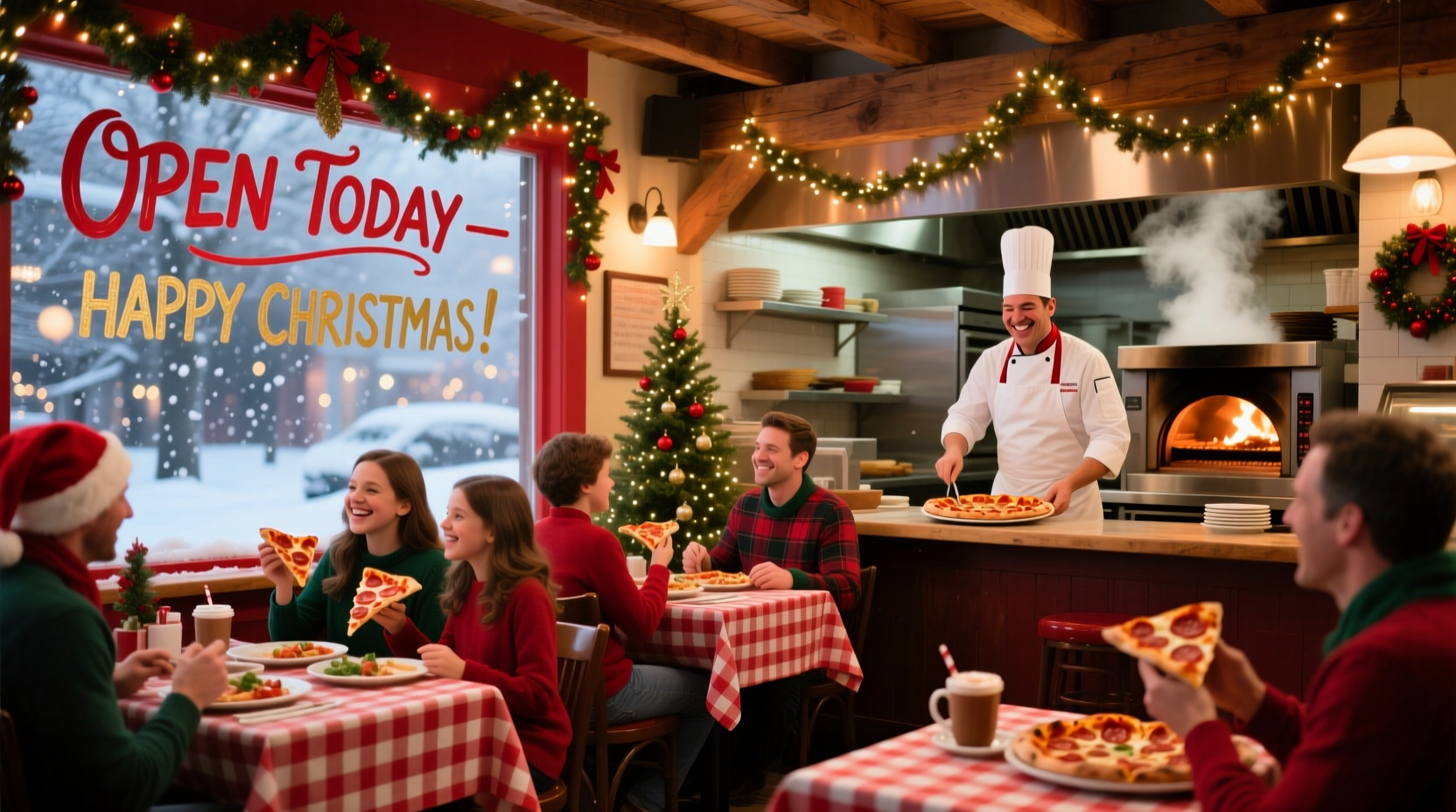 are any pizza places open on christmas day