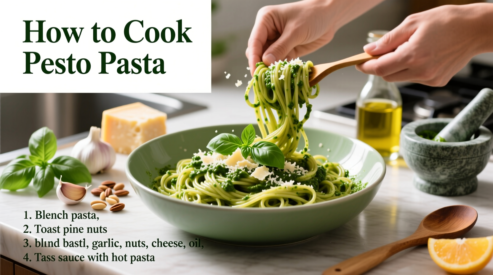 how to cook pesto pasta