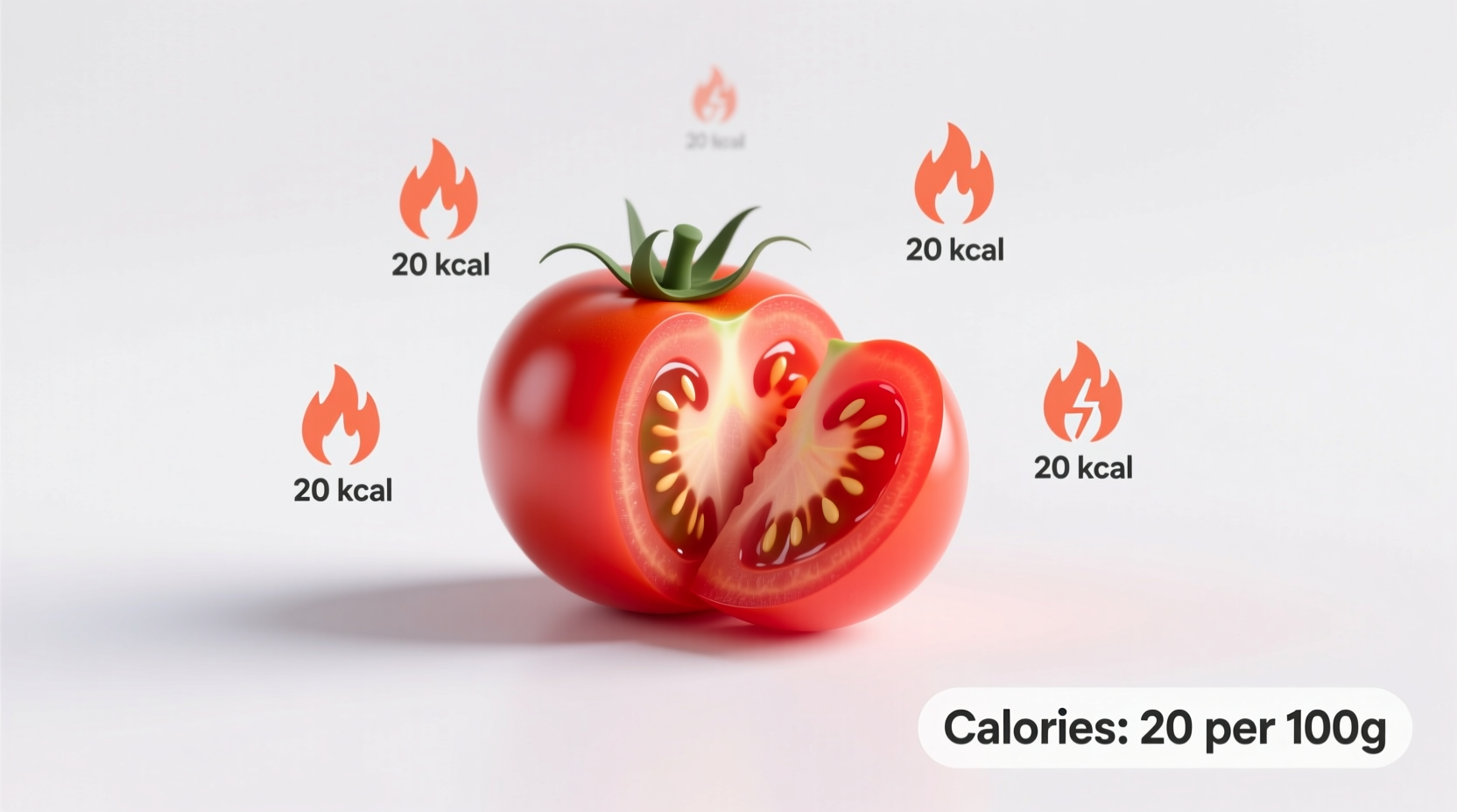 calories small tomato