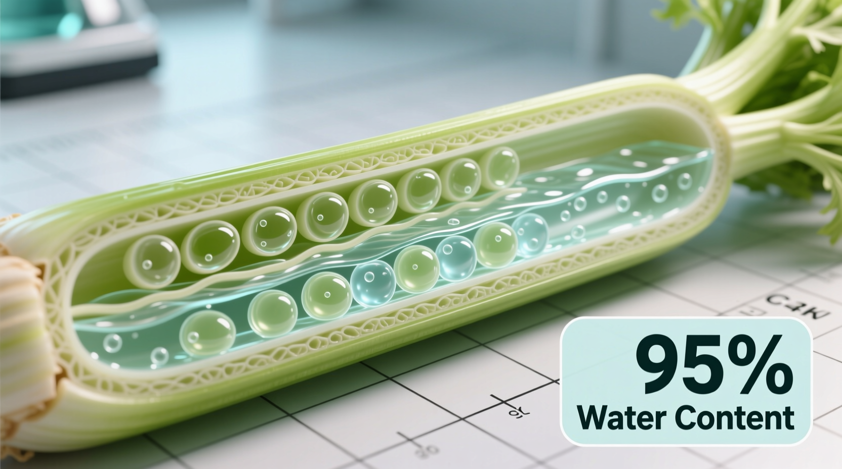 water content percentage in celery stalks