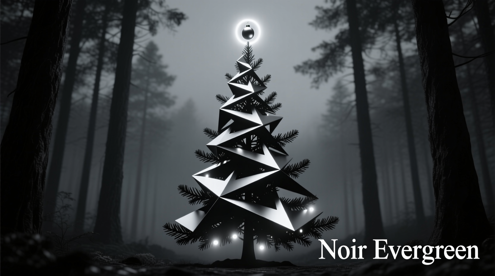 how to create a monochromatic christmas tree using varying light intensities