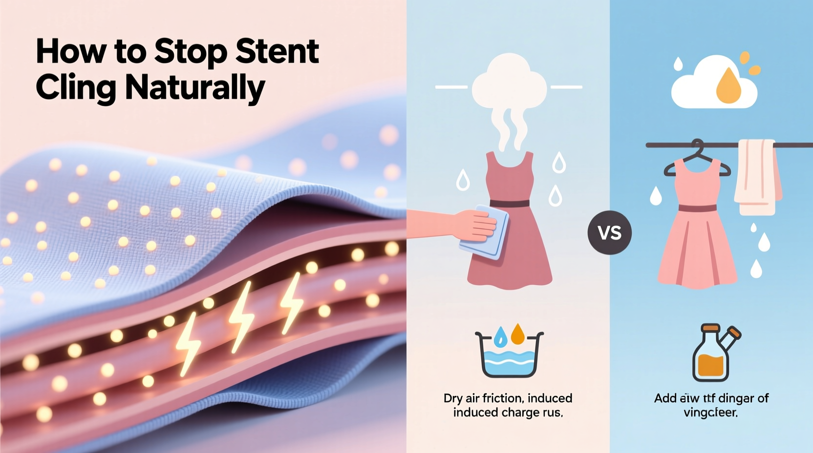 what causes static cling in polyester dresses and how to stop it naturally