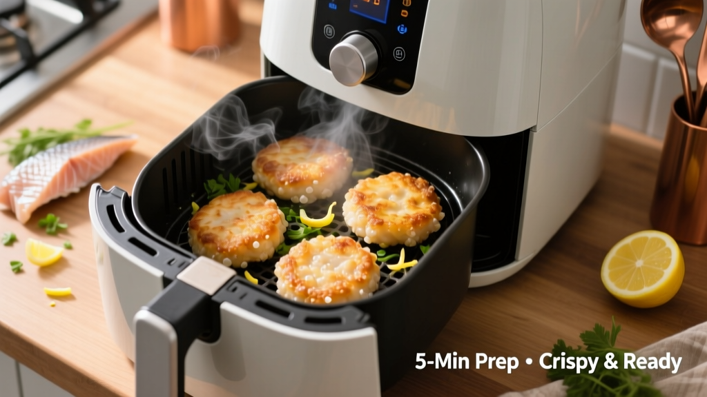 Crispy Frozen Fish Patties in the Air Fryer (5-Min Prep!)