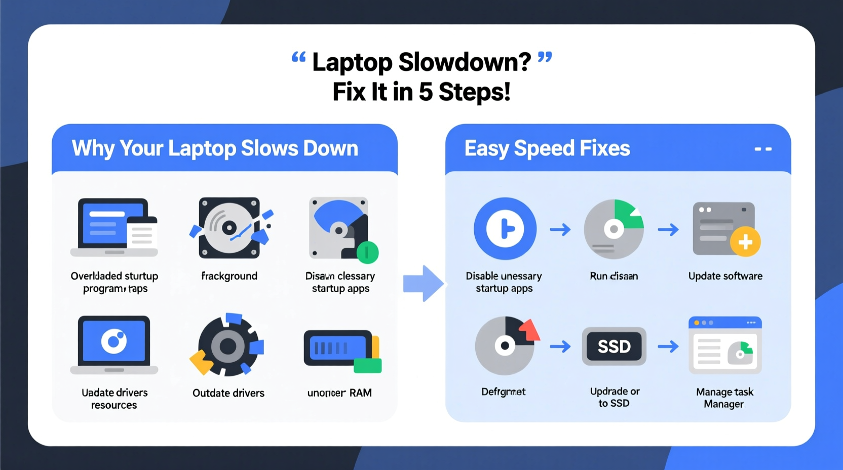 why does my laptop slow down over time easy speed fixes