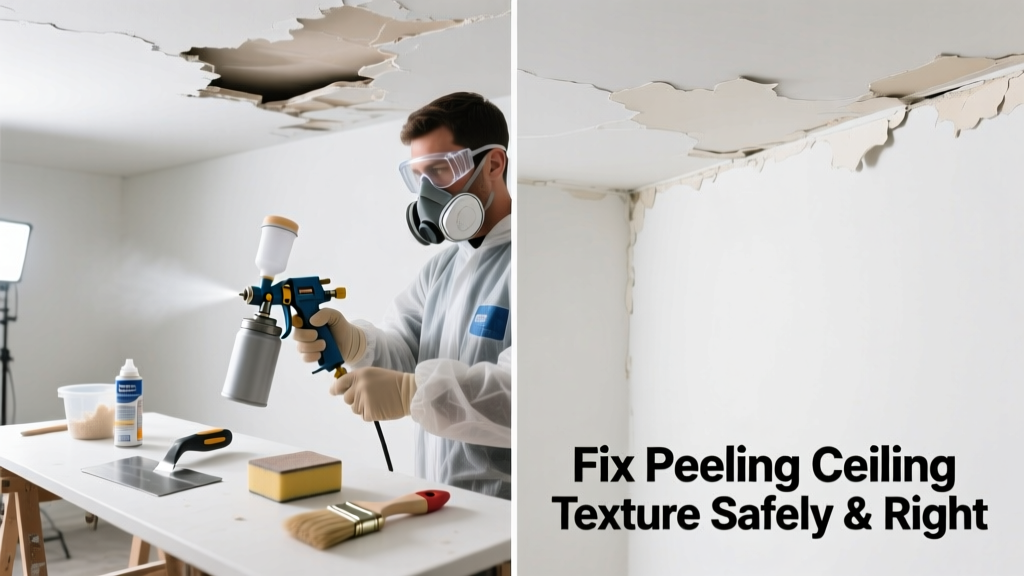 How to Fix Peeling Ceiling Texture Safely and Right