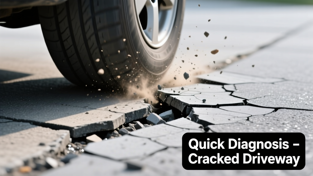 Cracked Driveway Making Grinding Noise: Quick Diagnosis