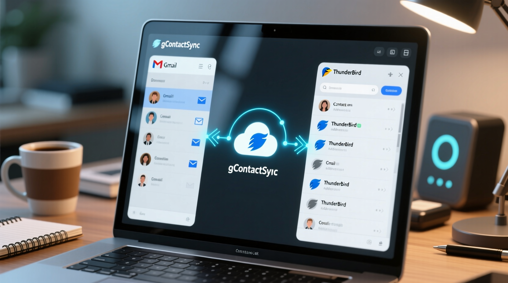 gcontactsync synchronizes gmail and thunderbird contact