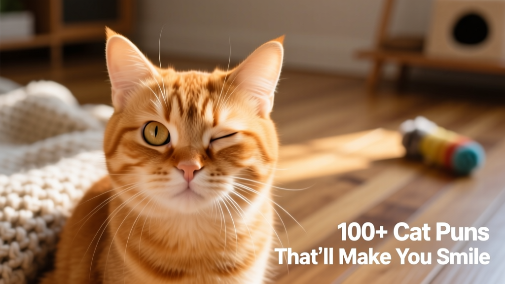 A close-up of a curious ginger cat mid-blink, looking directly at the camera—ideal for illustrating personality-driven naming