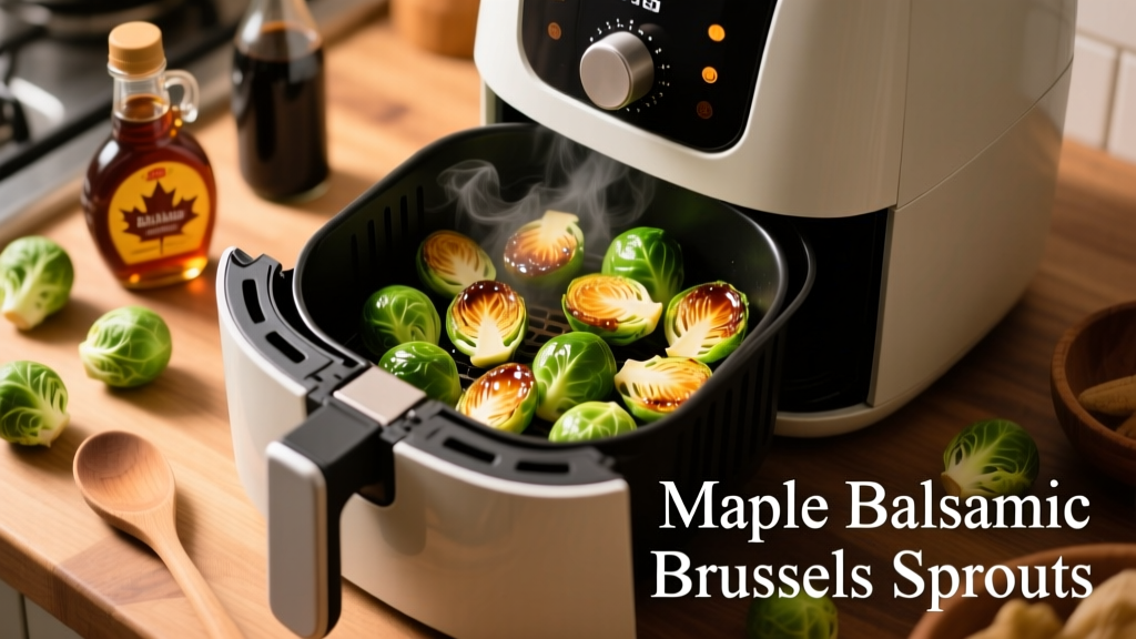 Maple Balsamic Brussels Sprouts in Air Fryer