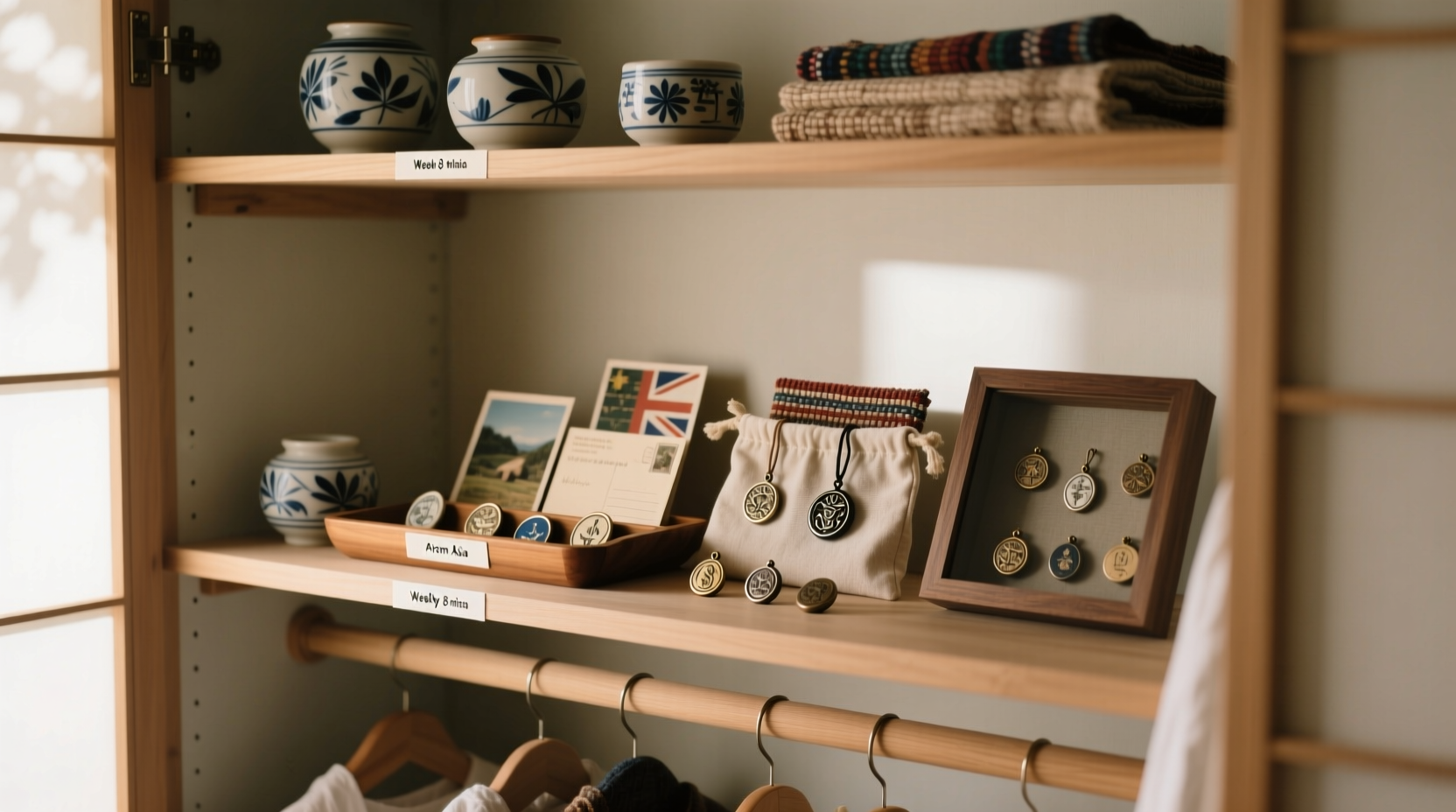 closet organization tips for souvenirs