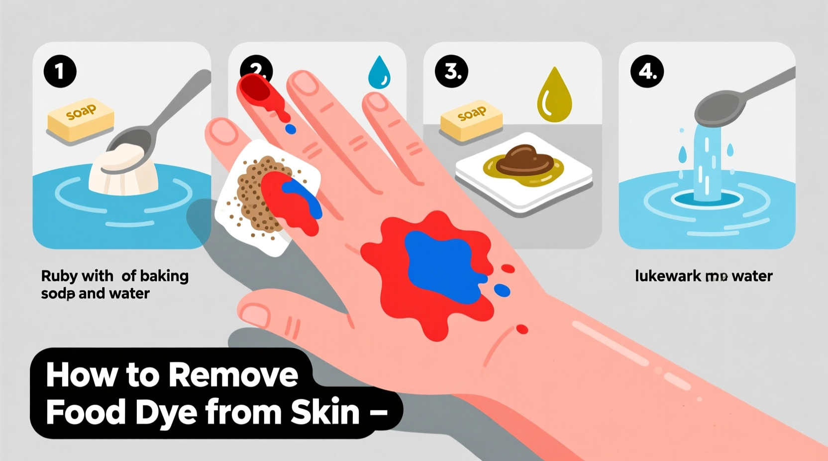 how to get food dye out of skin