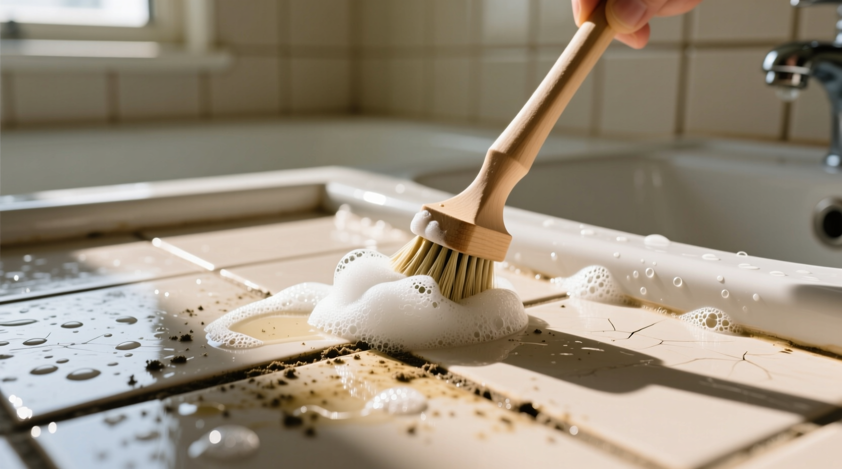 natural grout deep clean peroxide baking soda