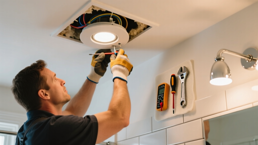 Fixing a Recessed Light Falling in the Bathroom